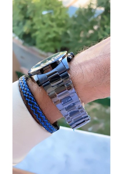 MRD11355 Siyah Renk Büyük Kasa Erkek Kol Saati Bileklik Hediyeli fiyatları