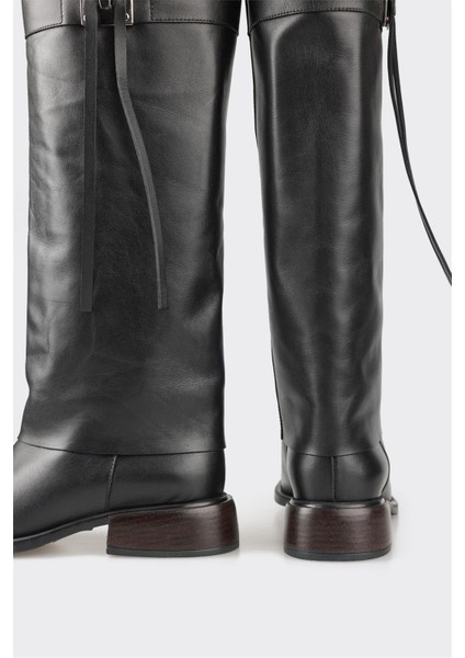 Siyah Deri Kadın Çizme fırsatları