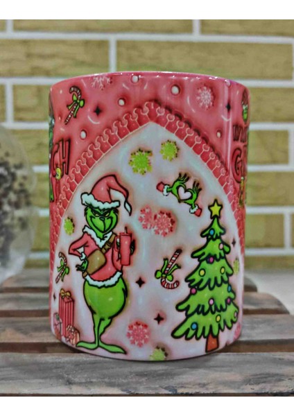 Grinch Yılbaşı Partisi Md4 Porselen Kupa