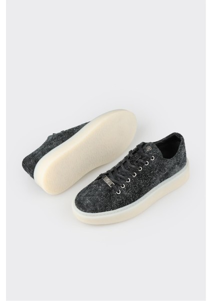 Siyah Deri Erkek Spor Ayakkabı modelleri