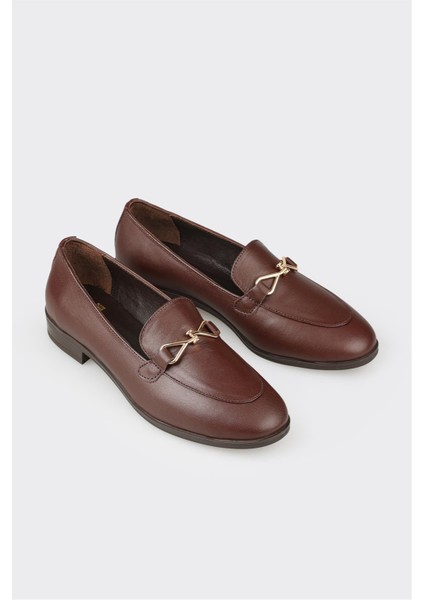 Kahve Deri Kadın Loafer fiyatları