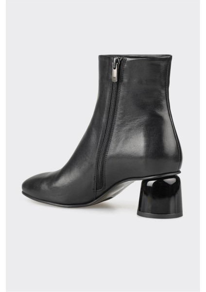 Siyah Deri Kadın Klasik Bot modelleri