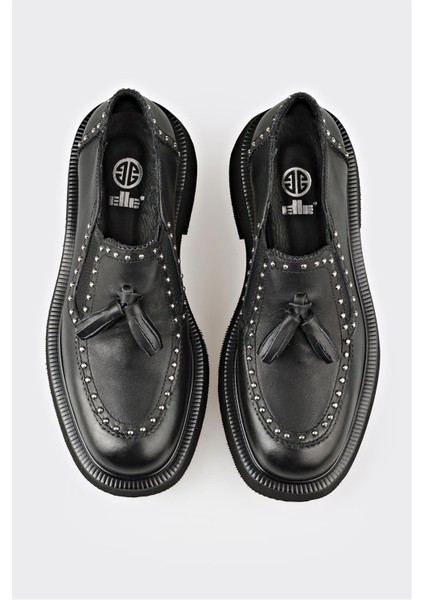 Siyah Deri Kadın Günlük Ayakkabı fırsatları