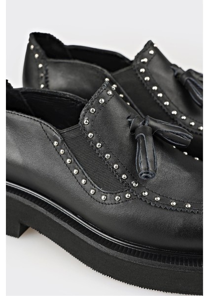 Siyah Deri Kadın Günlük Ayakkabı indirimleri