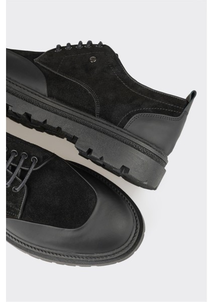 Siyah Deri Erkek Günlük Ayakkabı indirimleri