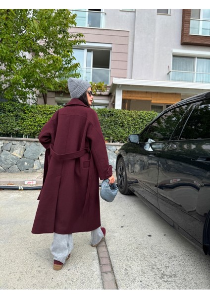 Bordo Yün Karışımlı Premium Blend Kaban indirimleri