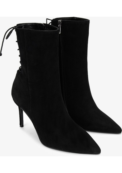 Kadın Siyah Süet Topuklu Bot 1052 285 Bn Bot SK24-25 Sıyah Suet fiyatları