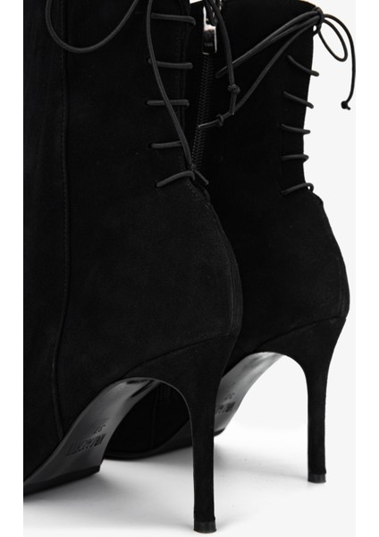 Kadın Siyah Süet Topuklu Bot 1052 285 Bn Bot SK24-25 Sıyah Suet fırsatları