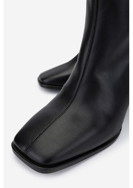 Kadın Siyah Deri Topuklu Çizme 1055 2873 Bn Czm SK24-25 Sıyah Dr modelleri