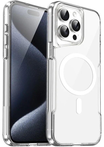 iPhone 16 Pro Max Kılıf Magsafe Tpu Renkli Metal Tuşlu Pc Kapak