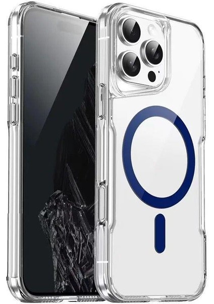 iPhone 15 Pro Max Kılıf Manyetik Şarj Tpu Renkli Metal Tuşlu Pc Kapak