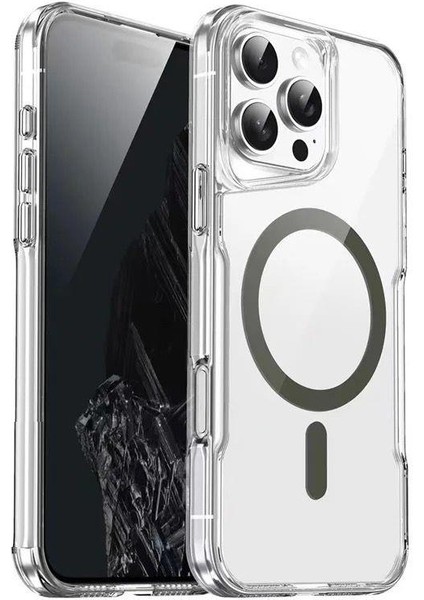 iPhone 14 Pro Kılıf Magsafe Tpu Renkli Metal Tuşlu Pc Kapak