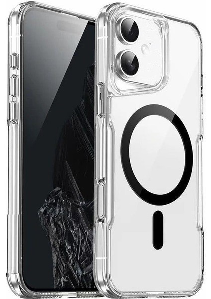 iPhone 16 Plus Kılıf Magsafe Tpu Renkli Metal Tuşlu Pc Kapak