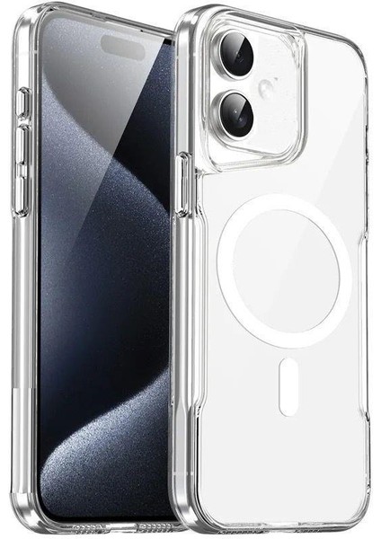 iPhone 16 Plus Kılıf Magsafe Tpu Renkli Metal Tuşlu Pc Kapak