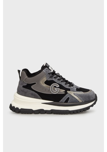 Süet Logolu Sneaker Ayakkabı Bayan Ayakkabı 38924K3341