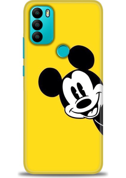 General Mobile Gm 21 Plus Hd Baskılı Kılıf - Sarı Mickey Mouse + 9h Nano Ekran Koruyucu