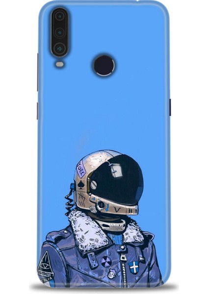 General Mobile Gm 10 Hd Baskılı Kılıf - Mavi Astronot + 9h Nano Ekran Koruyucu