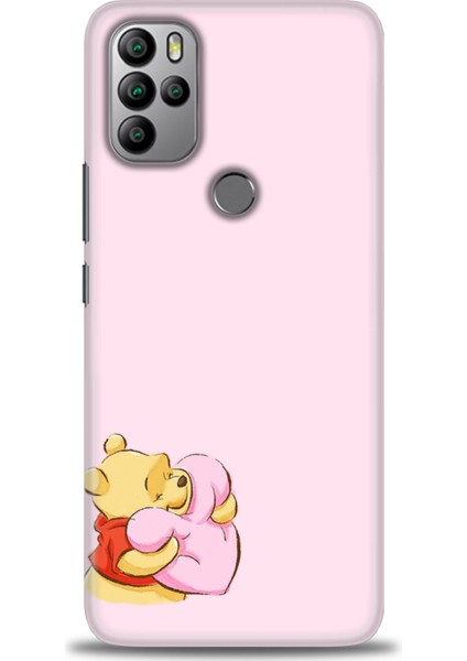 General Mobile Gm 21 Pro Hd Baskılı Kılıf - Winnie The Pooh Kalpli + 9h Nano Ekran Koruyucu