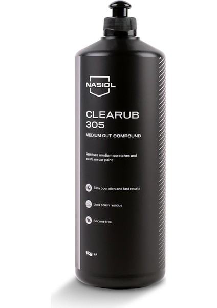 -SET 13-Clearub (105,305,505,705) Çizik Giderici Polisaj Pastası (4kg) ve Polisaj Süngeri (4Adt) Seti