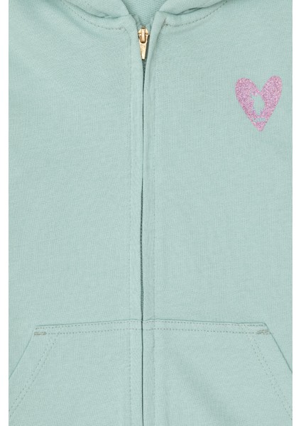 Kız Çocuk Su Yeşili Sweatshirt 50296390-VR048