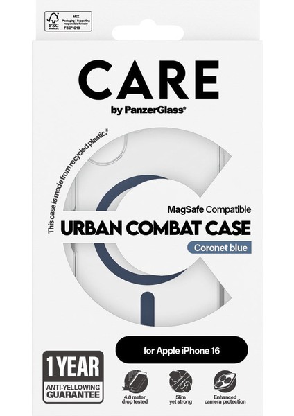 Care By Apple iPhone 16 Flagship Urban Combat Magsafe - Mavi Kılıf