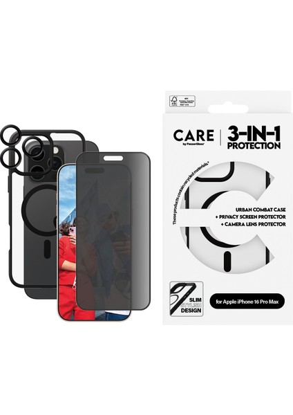 Care By Apple iPhone 16 Pro Max Flagship 3 In 1 Privacy Bundle Ekran & Kamera Koruyucu & Kılıf fiyatları