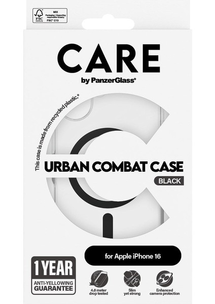 Care By Apple iPhone 16 Flagship Urban Combat Magsafe - Siyah Kılıf