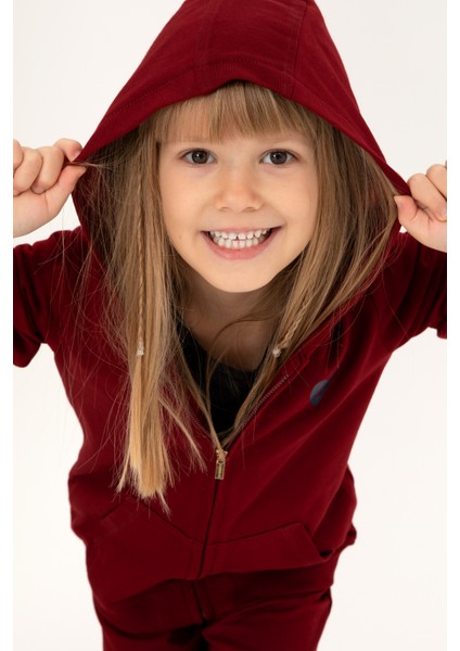 Kız Çocuk Bordo Sweatshirt 50296390-VR014