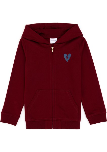 Kız Çocuk Bordo Sweatshirt 50296390-VR014