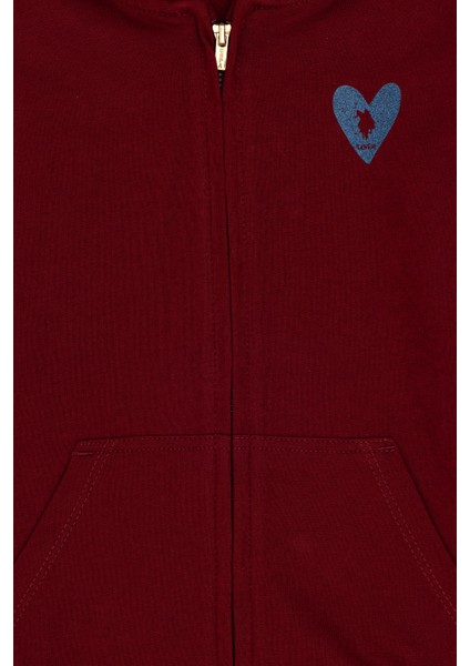 Kız Çocuk Bordo Sweatshirt 50296390-VR014
