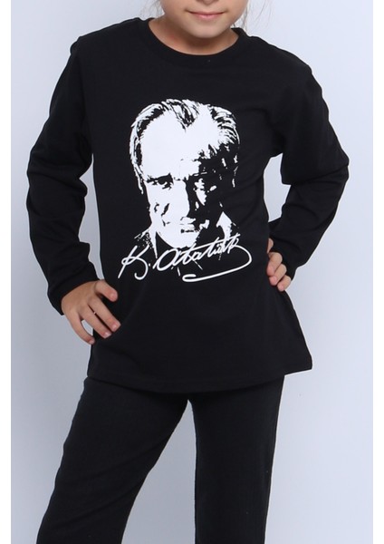 Çocuk Ayyıldız Baskılı Tshirt Uzun Kollu A57 modelleri