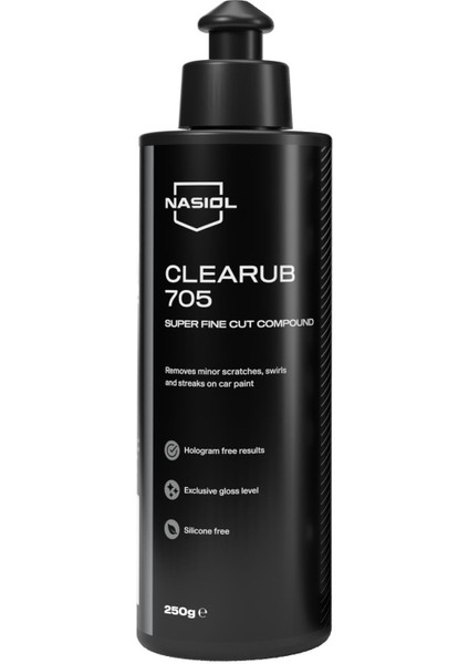 Clearub 705 En Hafif Çizik/Hare Giderici Polisaj Pastası-250gr-Silikonsuz Boya Parlatıcı