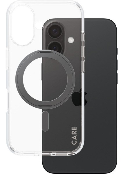 Care By Apple iPhone 16 Feature Kickstand & Magsafe - Siyah Kılıf