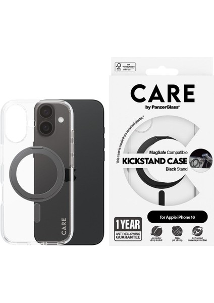Care By Apple iPhone 16 Feature Kickstand & Magsafe - Siyah Kılıf fiyatları