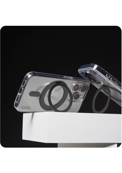 Care By Apple iPhone 16 Feature Kickstand & Magsafe - Siyah Kılıf indirimleri