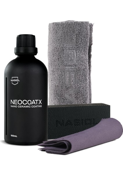 -SET 19-Neocoatx Araç Nano Seramik Kaplama ve Mikrofiber Detailing Bez,Uygulama Takozu,Süet Bez Seti