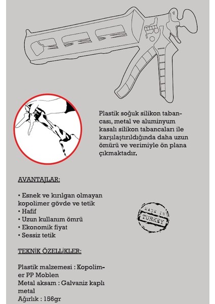 G-Mark Plastik Silikon Tabancası