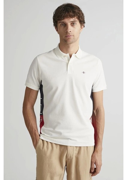 Erkek Krem Regular Fit Renk Bloklu Polo modelleri