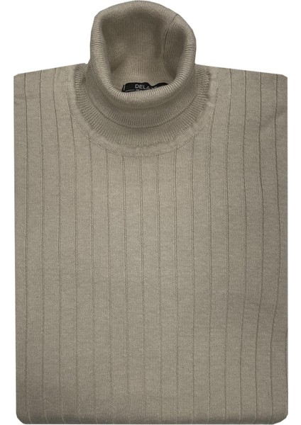 Erkek Slim Fit Krem Boğazlı Erkek TRIKO-7035