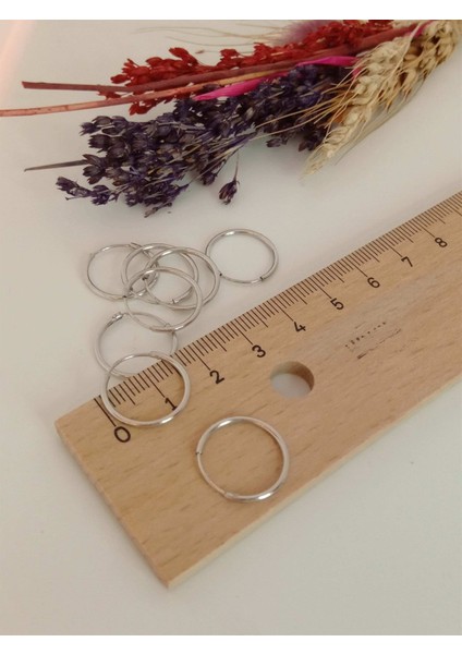 Gümüş Mini Halka Küpe 1,5 cm