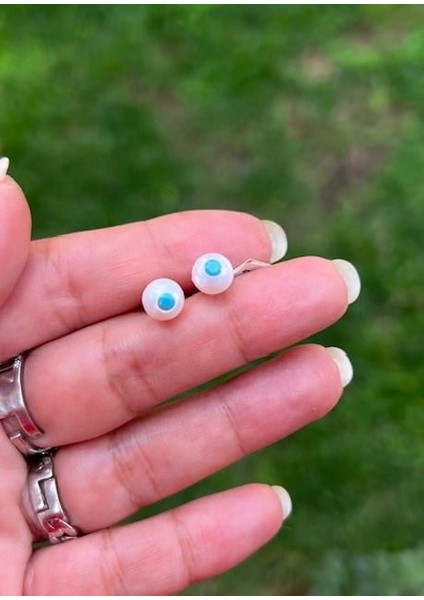 Inci Turkuaz Taşlı Küpe