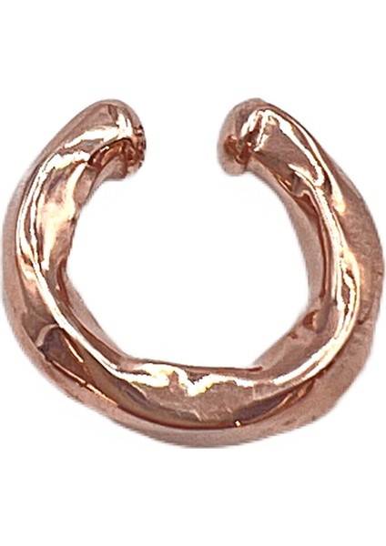 Oval Dalgalı Kıkırdak Küpe