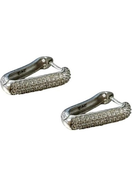 Taşlı Üçgen Küpe