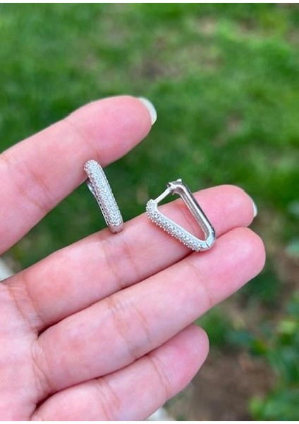 Taşlı Üçgen Küpe fiyatları