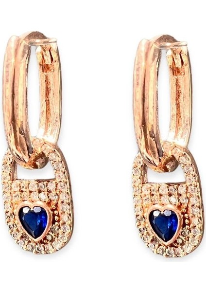 Kalp Taşlı Sepet Küpe