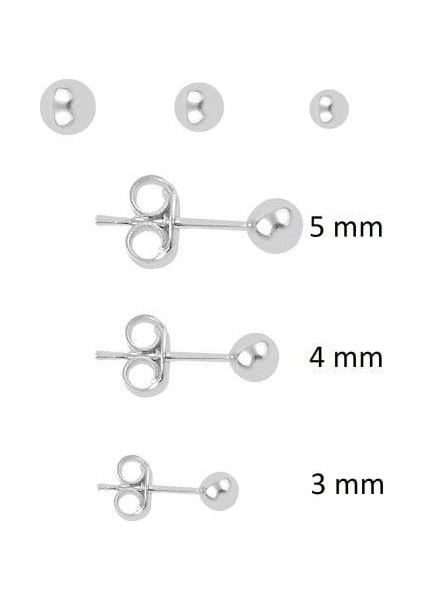 Defne Silver 925 Ayar Gümüş 3lü Top Küpe