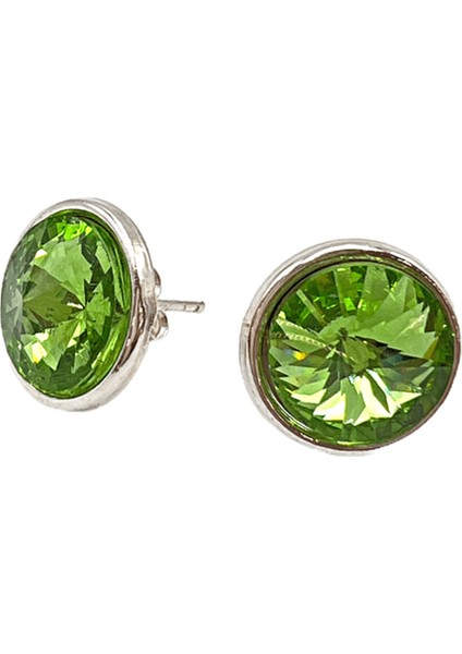 Kristal Düğme Küpe