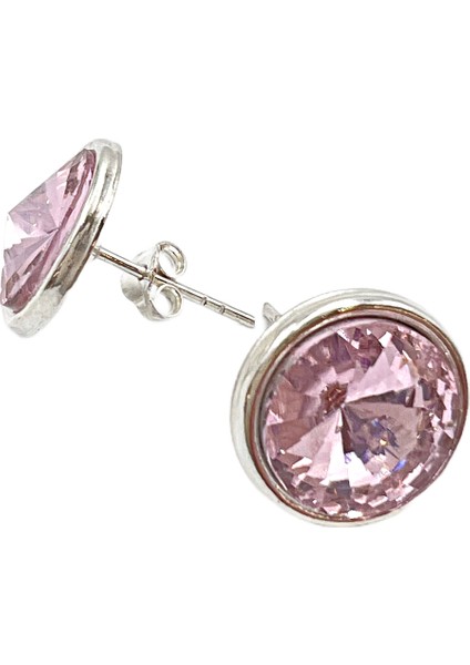 Kristal Düğme Küpe