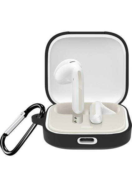 Xiaomi Redmi Buds 6 Active Kılıf Askılı Mat Silikon Siyah