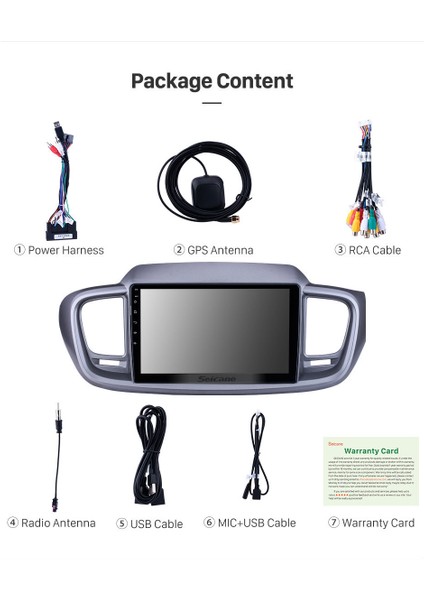 Kıa Sorento 2015+ Multimedya Navigasyon USB Kamera Carplayer